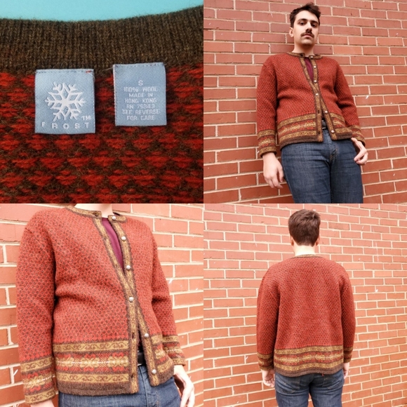 Vintage Nordic Fair Isle Wool Sweater by Frost - Picture 4 of 4